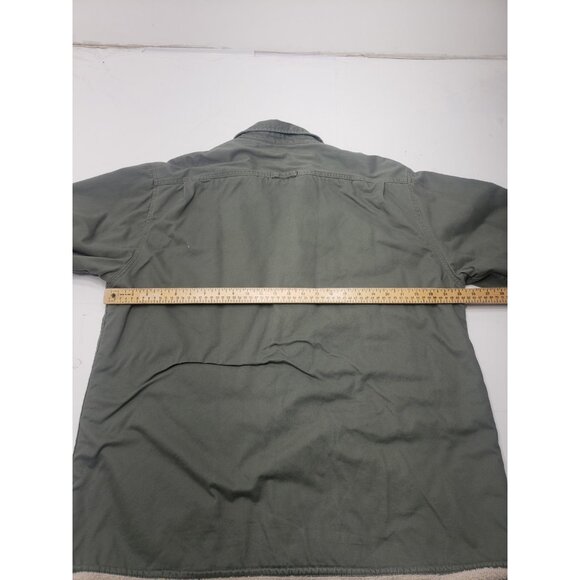 Levi's Shirt Jacket Mens XL Green Sherpa Lined Cotton Button Front Shacket - Picture 12 of 13